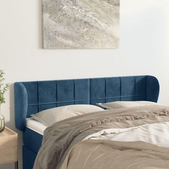 vidaXL Cabecero De Terciopelo Azul Oscuro 147x23x78/88 Cm Vidaxl