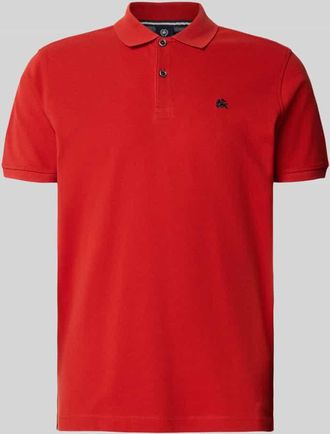 Lerros Poloshirt mit Label-Stitching in Rot, Größe M