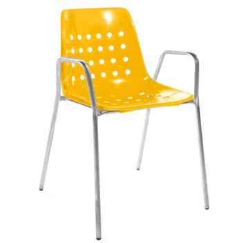 Schubiger M&ouml;bel Gartenstuhl Bermuda mit Armlehne Rundrohr