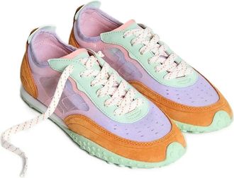 Hoff Parrot suède sneakers met mesh vlak - Paars