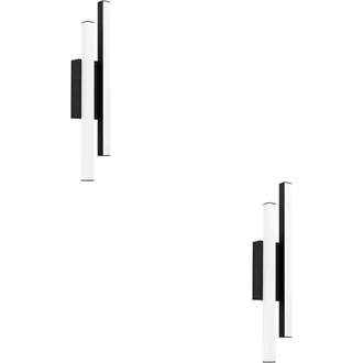Loops 2 PACK Contemporary Black LED Wall Light for Modern Indoor Spaces