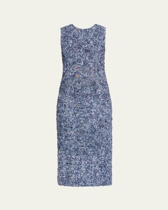 Michael Kors Tie-Dye Soutache Lace Midi Dress