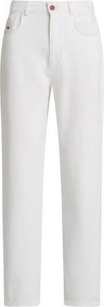 Kiton Slim Denim Broek - Dames - Slim Fit Jeans - Wit - XS - Denim - Jeans