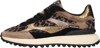 Floris Van Bommel Taupe Sneakers voor Stijlvolle Herfst/Winter - Dames - Sneakers - Bruin - 42 EU - Wol - Schoenen
