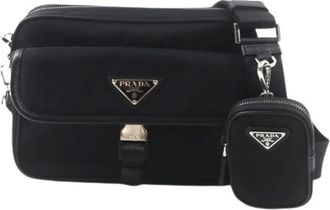 Prada Pre-owned Cross Body Bags, male, Black, Size: ONE SIZE Pre-owned Vintage Shoulder Bag