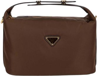 Prada Brown Logo Small Crossbody Bag