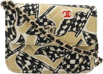 Chanel Pre-owned Mini Matelasse Schoudertas - Dames - Vintage Schoudertas - Beige - ONE Size - Leer - Vintage