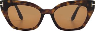 Tom Ford Juliette Brown Cat Eye Unisex Sunglasses FT1031 52E 52