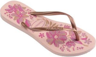 Havaianas Slim Flip Flop in Pink/Gold at Nordstrom, Size 11