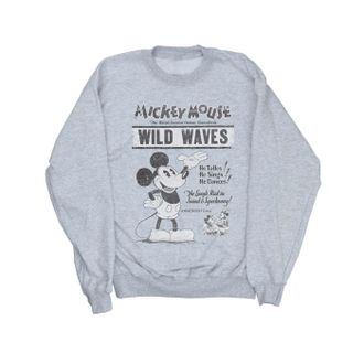 Disney Heren Mickey Mouse Making Waves Sweatshirt (Sportgrijs)