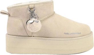 Karl Lagerfeld Thermo Snow Laarzen - Dames - Schoenen - Beige - Maat: 38 EU Leer