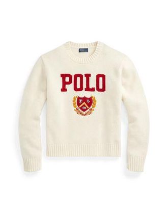 Ralph Lauren LOGO & CREST WOOL CREWNECK SWEATER