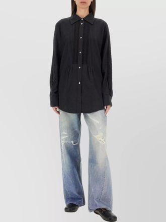 Our Legacy linen cotton pleated shirt