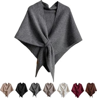 Generic Pashmina Shawl Wraps for Women, Womens Solid Color Wraps for All Seasons, Knitted Shawls and Wraps, Cashmere Shoulder Top Sweater Shawl Scarf Womens O