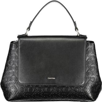Calvin Klein Monogram Schoudertas Zwarte Leren Handtas