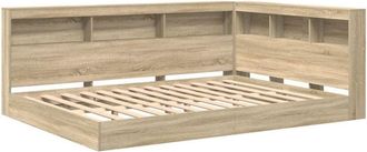 vidaXL Bookcase Bed Sonoma oak 140 x 200 cm Engineered wood vidaXL