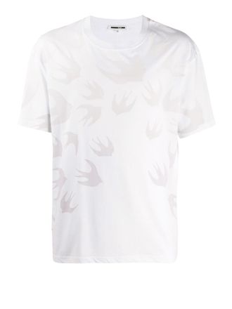 McQ by Alexander McQueen Swallow Degrad&eacute; logo printed T-shirt