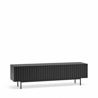 Teulat Mueble de tv 3 puertas negro