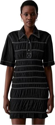 Nanushka Shirred Minidress - Dames - Korte kleedjes - Zwart - S - Polyester - Kleedjes