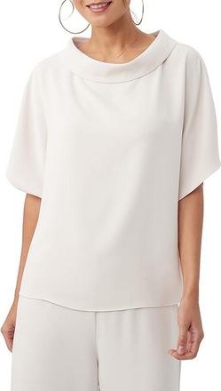 Trina Turk Honeysuckle Top Womens Clothing Ecru : MD (US Womens 8-10), Polyester