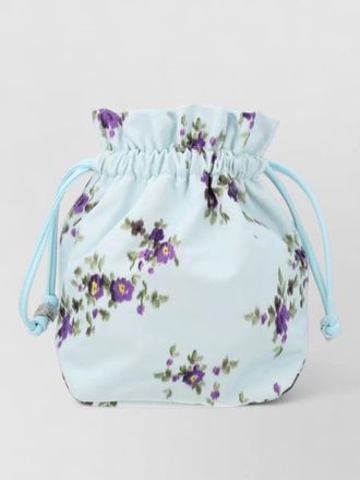 Ganni bucket bag logo detail floral print