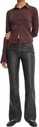 Good American Good Classic Faux Leather Pants In Black