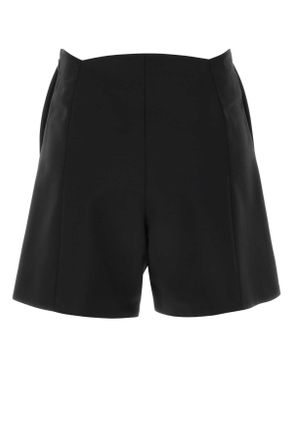 Givenchy Womens Black Wool Blend Shorts Exterior: Mohair