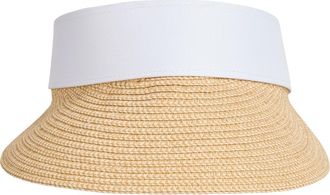 Bruno Magli Straw Visor in Natural at Nordstrom Rack