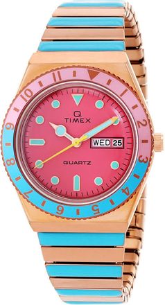 Timex Q Timex Malibu Quartz Pink Dial Ladies Watch TW2U81500