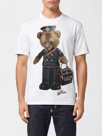 Philipp Plein T-shirt slim fit in cotone con stampa Teddy Bear e cristalli
