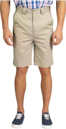 Generic CARABOU Expandable Waist Chino Shorts Classic Side Elastic Waist Concealed Chino Shorts (Stone, 48)