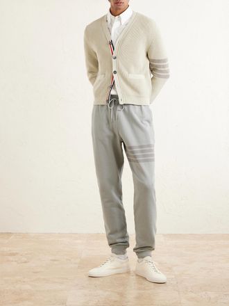 Thom Browne Straight-Leg Striped Cotton-Jersey Sweatpants
