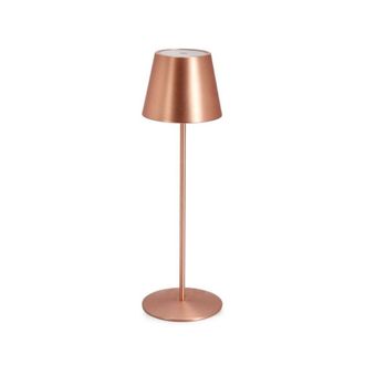 BIZZOTTO L&aacute;mpara De Mesa Led Bolzano Eterium &Oslash;12 De Metal Cobre