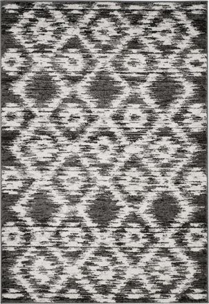 Safavieh Alfombra de polipropileno gris/blanco, 122 x 183 cm