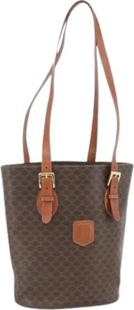 Celine Pre-owned Bucket Bags, female, Brown, Size: ONE SIZE Pre-owned Vintage Macadam Canvas Tote Bag