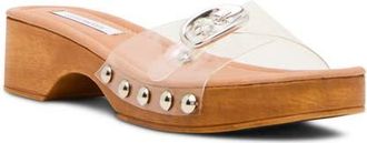 Steve Madden Fredi Platform Slide Sandal in Clear at Nordstrom, Size 10