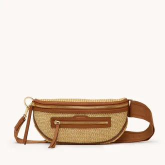 Hammitt Hammitt Charles Crossbody Cocoa Raffia Gold Med