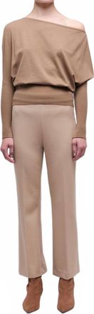SIMKHAI Mackenzie Straight Leg Pant In Light Camel
