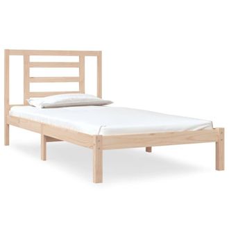 Berkfield Home Bed Frame Solid Wood Pine 90x190 cm Single in Light Tan