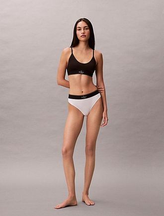 Calvin Klein Stretch Thong - Graphic Monogram Microfibre