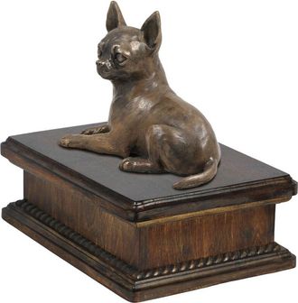 OEM Chihuahua De Pelo Corto - Urna Para Cenizas De Perro, Urna Cl&aacute;sica Con Estatuilla, Urna Elegante Con Perro De Art-dog
