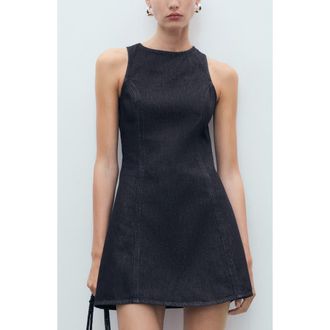 Mango Sleeveless Denim Minidress in Open Blue at Nordstrom Rack, Size 8