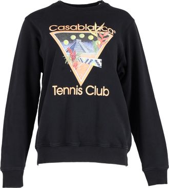 Casablanca Casablanca Tennis Club Sweatshirt in Black Cotton