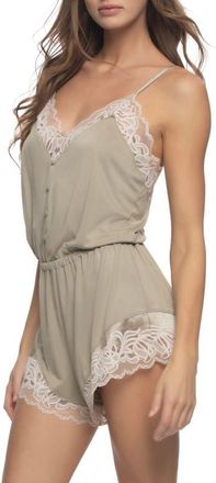 Felina Amelie Pajama Romper in Abby Stone at Nordstrom, Size X-Large