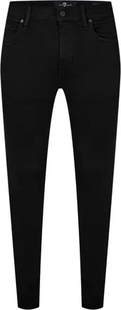 7 For All Mankind Heren Paxtyn 5-pocket taps toelopende jeans (Zwart)