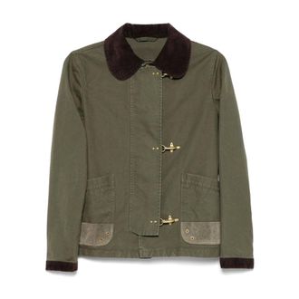 Fay Light Jackets, female, Green, Size: XL Green Parka Womens Outerwear