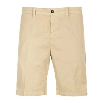 Roy Rogers Casual Shorts, male, Beige, Size: W33 Logo-patch Shorts