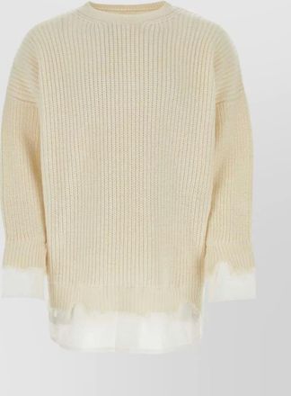 Maison Margiela oversize layered crew neck sweater