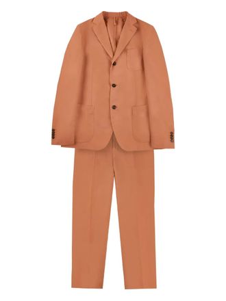 Incotex single-breasted linen suit - Brown