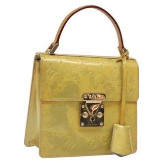 Louis Vuitton Tweedehands leren handtassen - Dames - Pre-owned - Geel - Maat: ONE Size Leer
